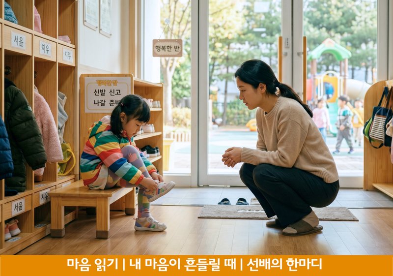 "불안한 기다림은 아이가 스스로 일어설 수 있는 시간입니다" 