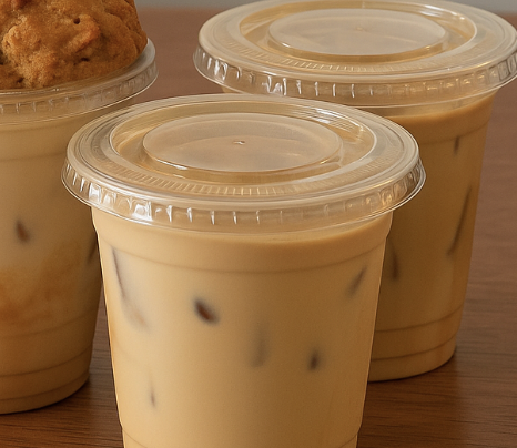 아이스컵+평면뚜껑 패키지 디자인