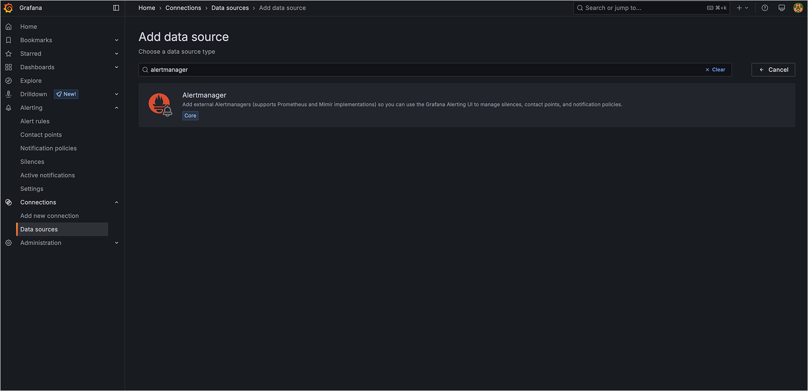 Alertmanager 클릭