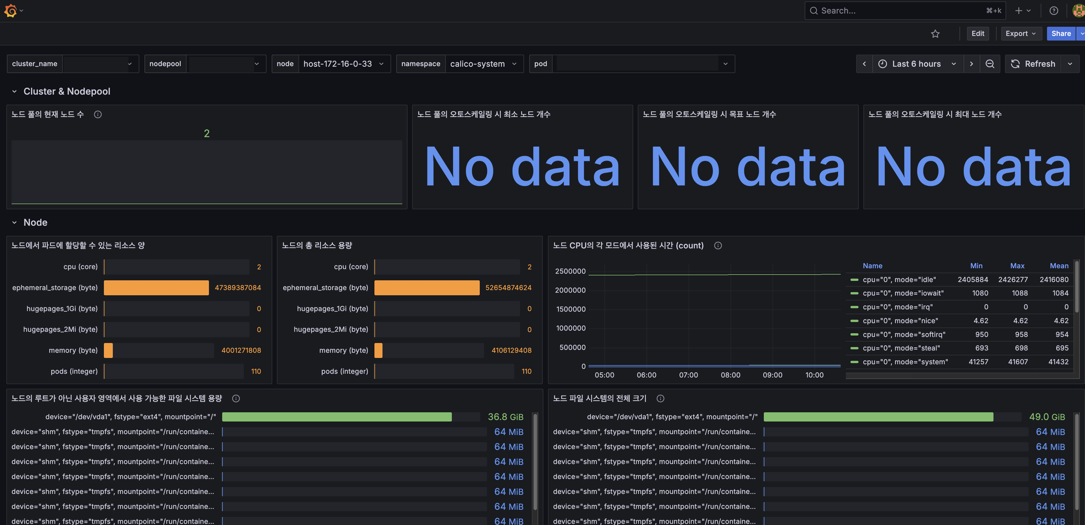 Kubernetes Engine Dashboard 확인